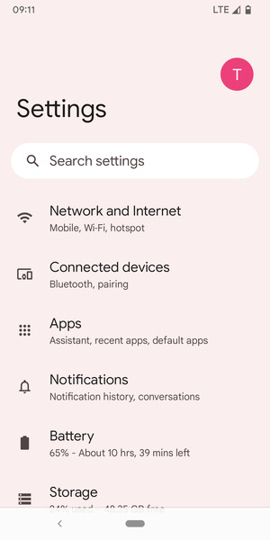 Select Network and Internet