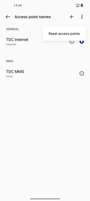 Select Reset access points