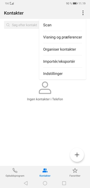 Vælg Importér/eksportér