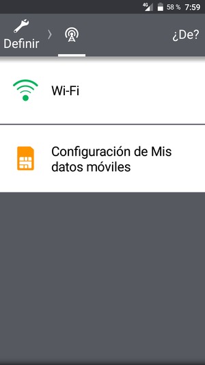 Seleccione Wi-Fi
