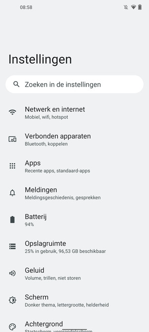Selecteer Netwerk en internet