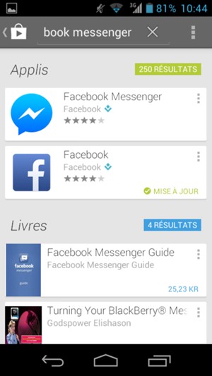Sélectionnez l'appli