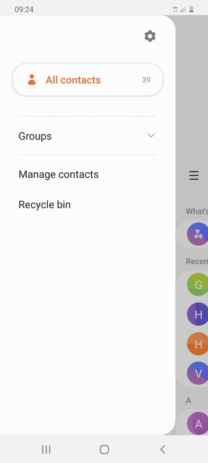Select Manage contacts