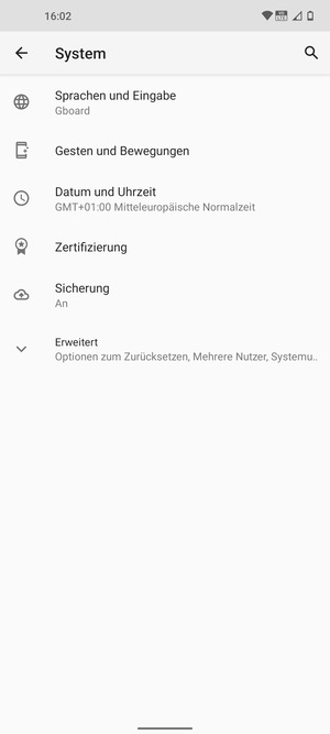 Wählen Sie Erweitert