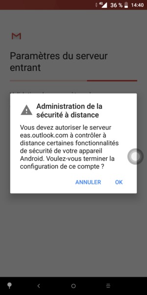 Sélectionnez OK