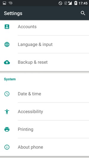 Scroll to and select About phone