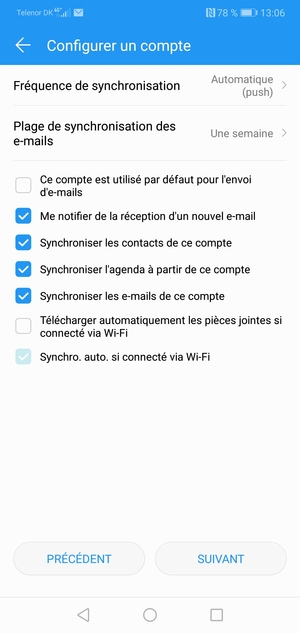 Sélectionnez SUIVANT