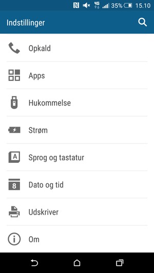 Scroll til og vælg Om