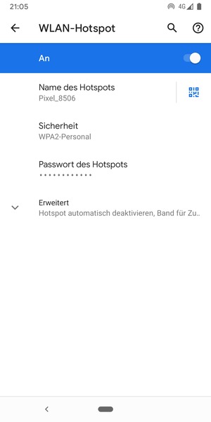 Ihr Handy ist jetzt für die Verwendung als Modem eingerichtet