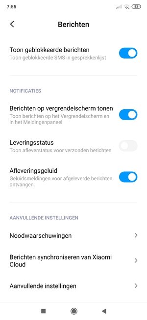 Selecteer Aanvullende instellingen