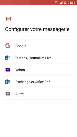 Sélectionnez Google