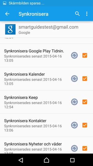Din information kommer att synkroniseras