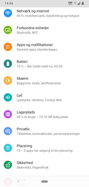 Vælg Netværk og internet