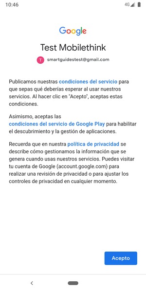 Seleccione Acepto