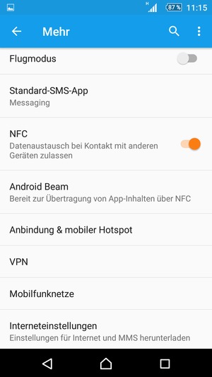 Wählen Sie Interneteinstellungen