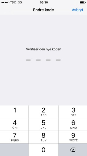 Skriv inn nytt passord en gang til