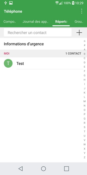 Sélectionnez le bouton du Menu