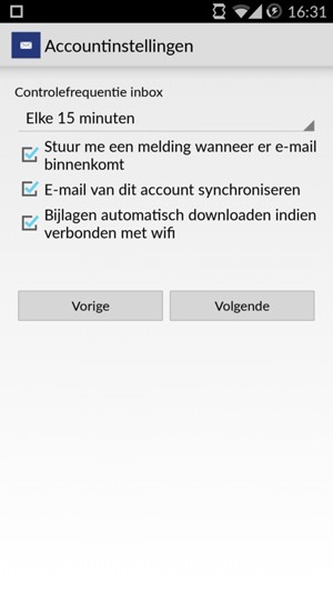 Selecteer Volgende