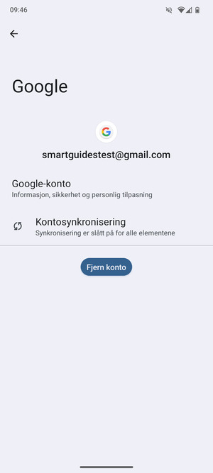 Velg Kontosynkronisering