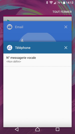 Sélectionnez TOUT FERMER pour fermer toutes les applications en cours d'exécution