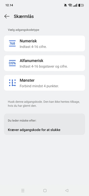 Vælg Mønster
