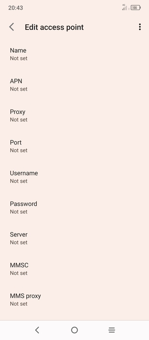 Enter MMS information