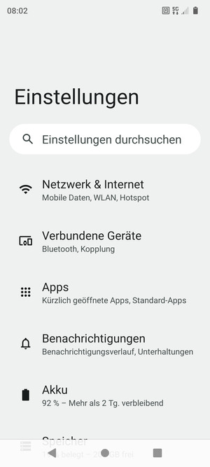 Wählen Sie Netzwerk & Internet