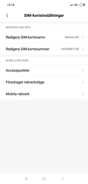 Välj Föredraget nätverksläge
