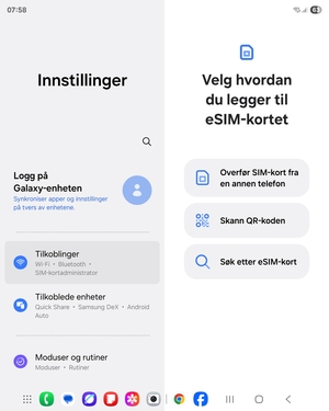 Velg Skann QR-koden