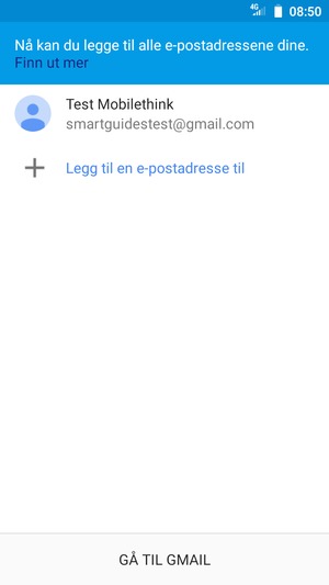 Velg GÅ TIL GMAIL