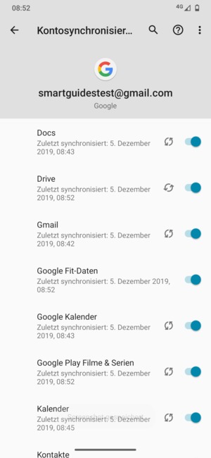 Ihre Daten werden synchronisiert