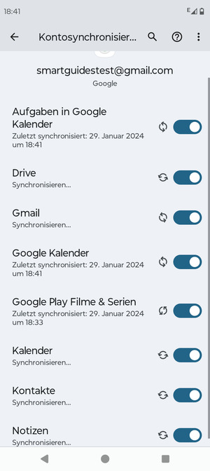 Ihre Kontakte von Google werden nun auf Ihr Handy synchronisiert