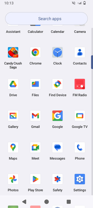 Scroll to and select Settings