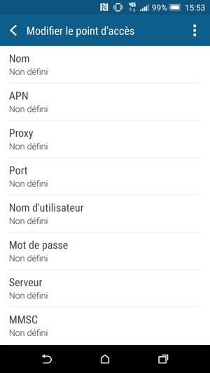 Saisissez les informations MMS
