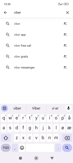 Skriv inn applikasjonsnavnet og velg Søk
