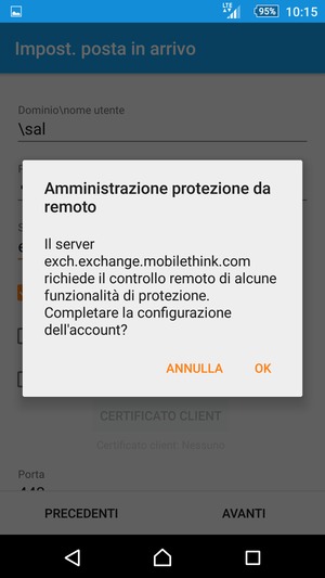 Seleziona OK