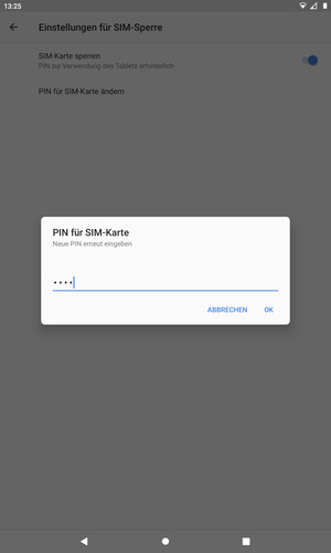 Bestätigen Sie Ihre neue PIN für die SIM-Karte und wählen Sie OK