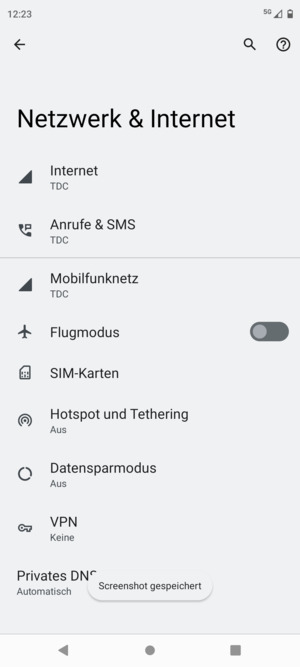 Wählen Sie Mobilfunknetz