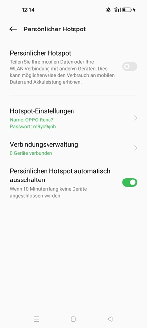 Schalten Sie Persönlicher Hotspot ein
