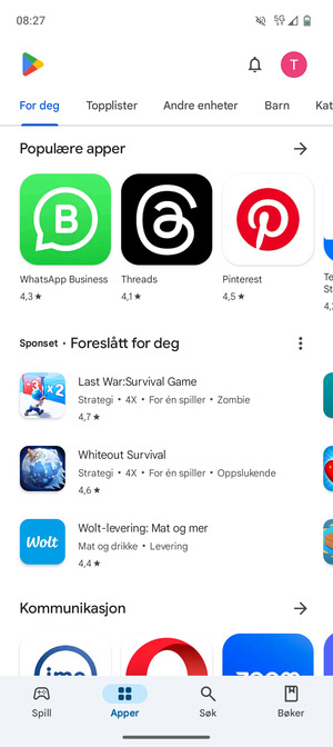Velg Søk