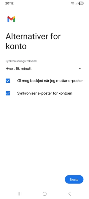 Velg Neste