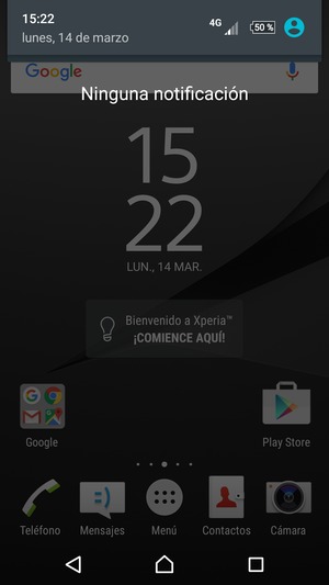 Deslice hacia abajo el menú superior de nuevo