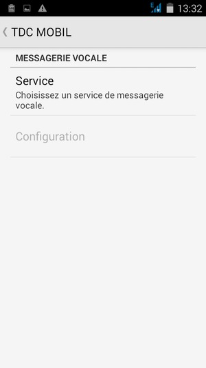 Sélectionnez Service