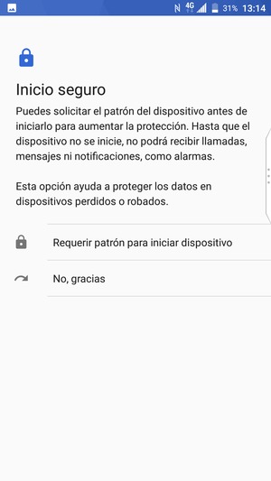 Seleccione la opción deseada