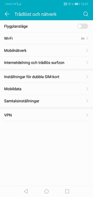 Välj Mobilnätverk