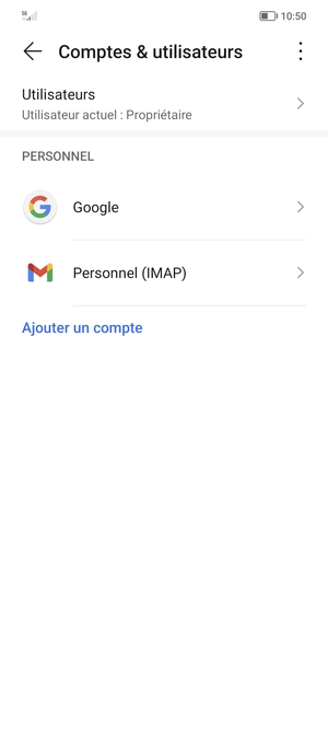 Sélectionnez Google
