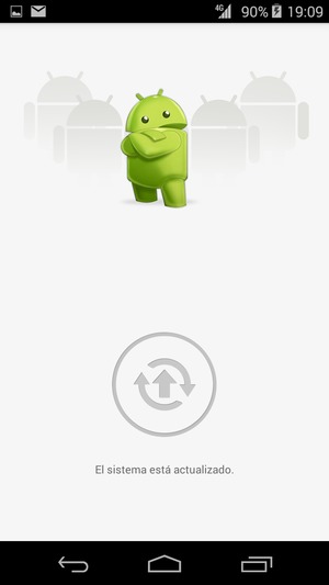 Si su teléfono está actualizado, verá la siguiente pantalla.