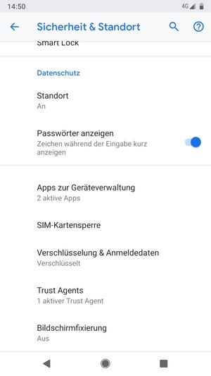 Wählen Sie SIM-Kartensperre