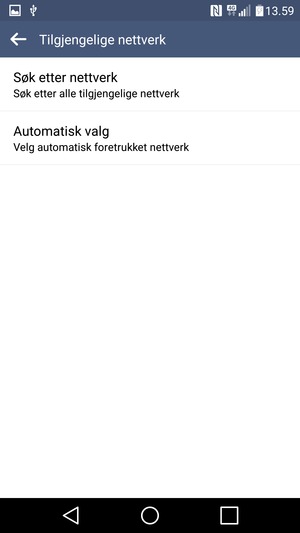 Velg Søk etter nettverk