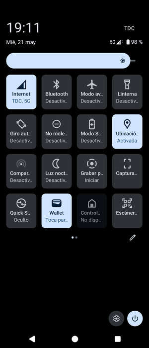 Ajuste el brillo al nivel requerido